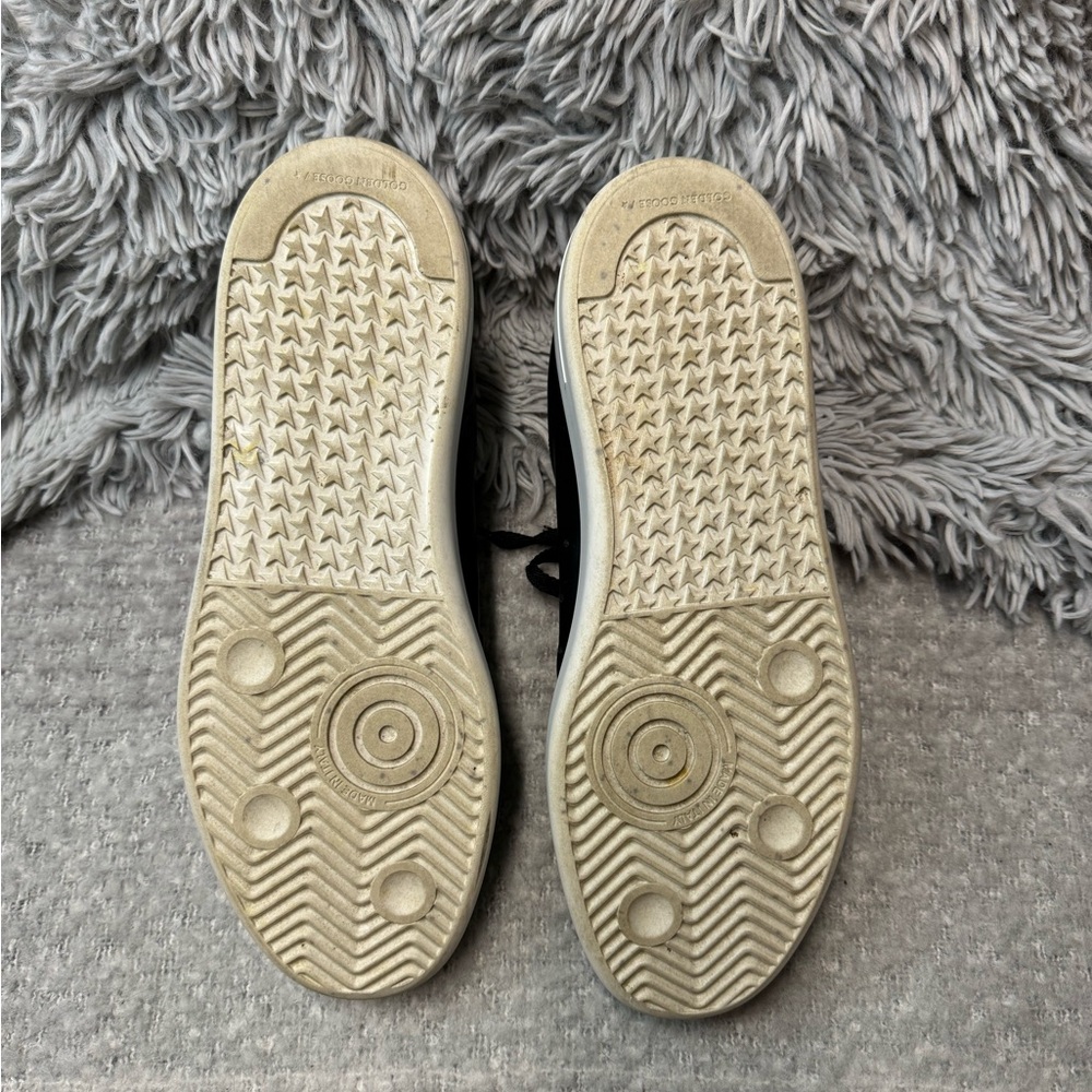 Golden Goose PURE-STAR Low Top Sneakers Black Leather in box with duster bag - Picture 7 of 16